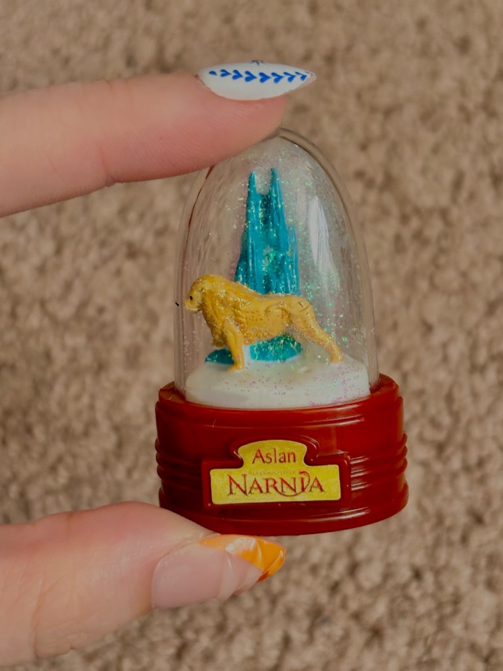 Rare Disney Narnia Aslan Snow Globe Mini Plastic Energizer Exclusive Promo *Read